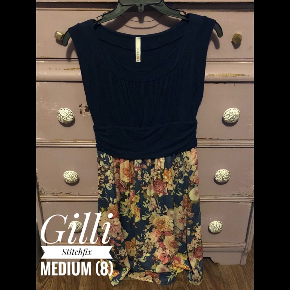 Stitch Fix Gilli Kamile 2Fer Faux Suede Knit Dress
